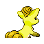 Vulpix shiny back-facing sprite from Pokémon Ruby