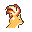 Vulpix back-facing sprite from Pokémon Yellow