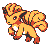 Vulpix front-facing sprite from Pokémon Yellow