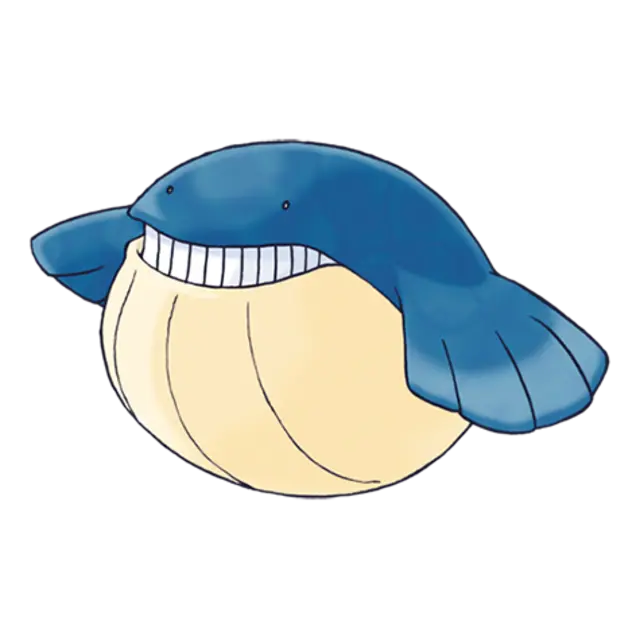 Wailmer, the Ball Whale Pokémon — Water-type Pokémon official artwork
