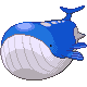 Wailord front-facing sprite from Pokémon Pearl