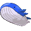 Wailord front-facing sprite from Pokémon Sapphire