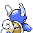 Wartortle back-facing sprite from Pokémon Crystal