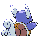Wartortle back-facing sprite from Pokémon Diamond