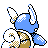 Wartortle back-facing sprite from Pokémon Gold