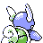 Wartortle shiny back-facing sprite from Pokémon Gold