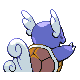 Wartortle back-facing sprite from Pokémon Platinum