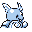 Wartortle back-facing sprite from Pokémon Blue