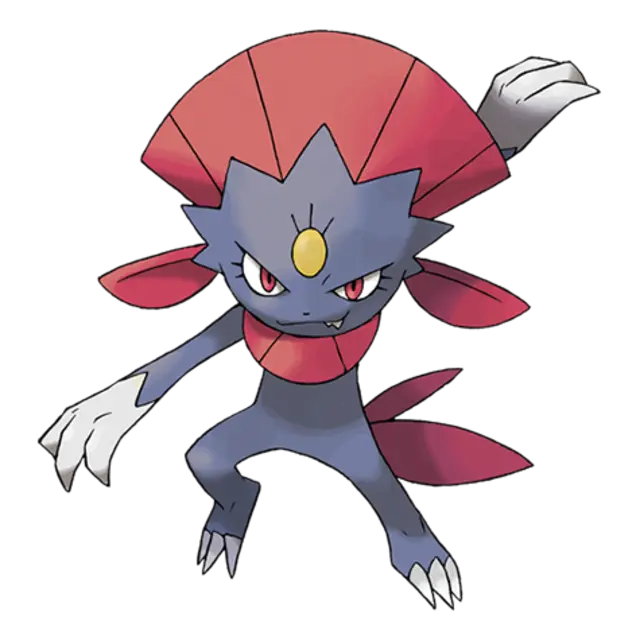 Weavile, the Sharp Claw Pokémon — Dark/Ice-type Pokémon official artwork