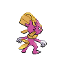 Weavile shiny back-facing sprite from Pokémon White 2