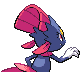 Weavile back-facing sprite from Pokémon Pearl