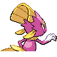 Weavile shiny back-facing sprite from Pokémon Pearl