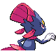 Weavile back-facing sprite from Pokémon SoulSilver