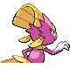 Weavile shiny back-facing sprite from Pokémon SoulSilver
