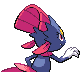 Weavile back-facing sprite from Pokémon Platinum