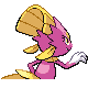 Weavile shiny back-facing sprite from Pokémon Platinum