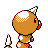 Weedle back-facing sprite from Pokémon Crystal