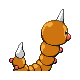 Weedle back-facing sprite from Pokémon Pearl