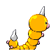 Weedle shiny back-facing sprite from Pokémon Pearl