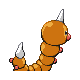 Weedle back-facing sprite from Pokémon SoulSilver