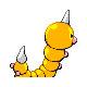 Weedle shiny back-facing sprite from Pokémon SoulSilver