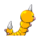 Weedle shiny back-facing sprite from Pokémon Platinum