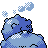Weezing shiny back-facing sprite from Pokémon Crystal