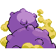 Weezing back-facing sprite from Pokémon Diamond