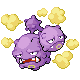 Weezing front-facing sprite from Pokémon Diamond