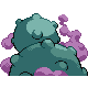 Weezing shiny back-facing sprite from Pokémon Diamond
