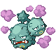 Weezing shiny front-facing sprite from Pokémon Diamond