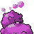 Weezing back-facing sprite from Pokémon Silver