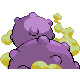 Weezing back-facing sprite from Pokémon HeartGold
