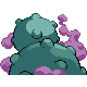 Weezing shiny back-facing sprite from Pokémon HeartGold