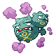 Weezing shiny front-facing sprite from Pokémon HeartGold