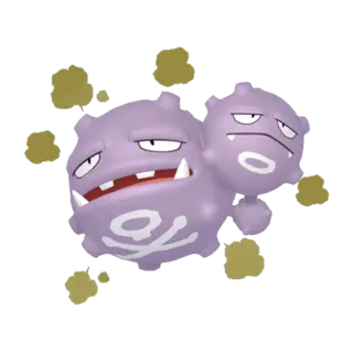 Weezing front-facing sprite from Pokémon Moon