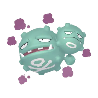 Weezing shiny front-facing sprite from Pokémon Moon