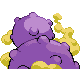 Weezing back-facing sprite from Pokémon Platinum