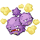 Weezing front-facing sprite from Pokémon Platinum