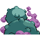 Weezing shiny back-facing sprite from Pokémon Platinum