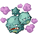 Weezing shiny front-facing sprite from Pokémon Platinum
