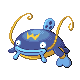 Whiscash front-facing sprite from Pokémon Pearl
