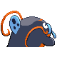 Whiscash shiny back-facing sprite from Pokémon Pearl