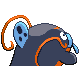 Whiscash shiny back-facing sprite from Pokémon SoulSilver