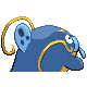 Whiscash back-facing sprite from Pokémon Platinum