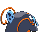 Whiscash shiny back-facing sprite from Pokémon Platinum