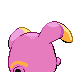 Whismur back-facing sprite from Pokémon Pearl
