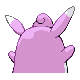 Wigglytuff shiny back-facing sprite from Pokémon Pearl