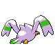 Wingull shiny back-facing sprite from Pokémon HeartGold