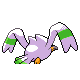 Wingull shiny back-facing sprite from Pokémon Platinum